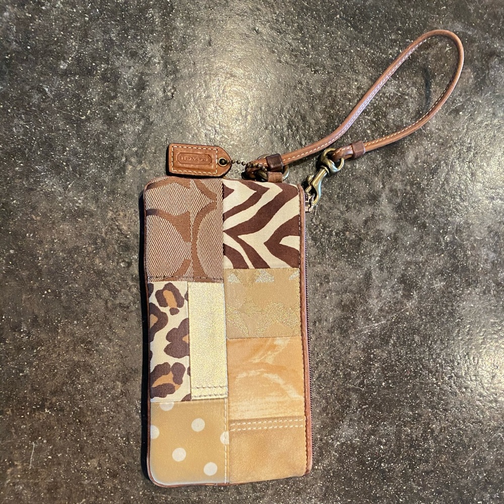 Coach Patchwork Wristlet